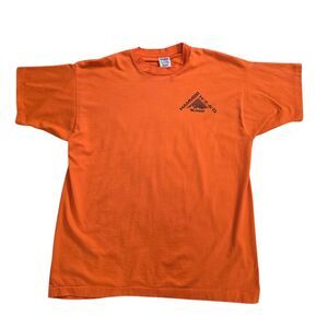 Vintage Vermeer Hammerhead Mole T-Shirt XL Single Stitch USA 90s Orange